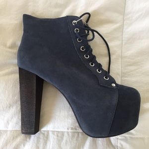 Jeffrey Campbell Lita Platform Bootie Navy